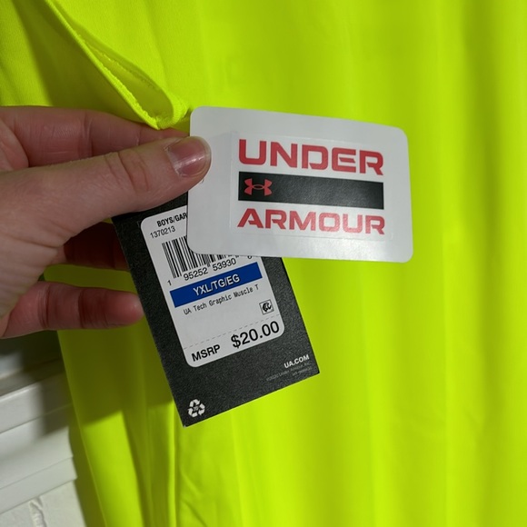 Under Armour Muscle Tank No sleeve Shirt Size YXL - Picture 3 of 5